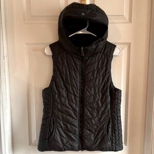 Lululemon Reversible Black Quilted Hooded Vest